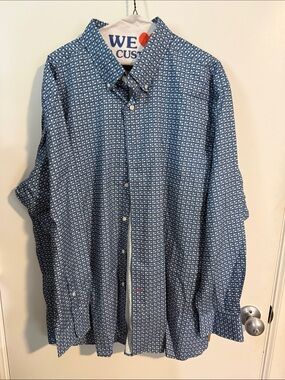 Daniel Cremieux Blue Microprint Button-Down Shirt